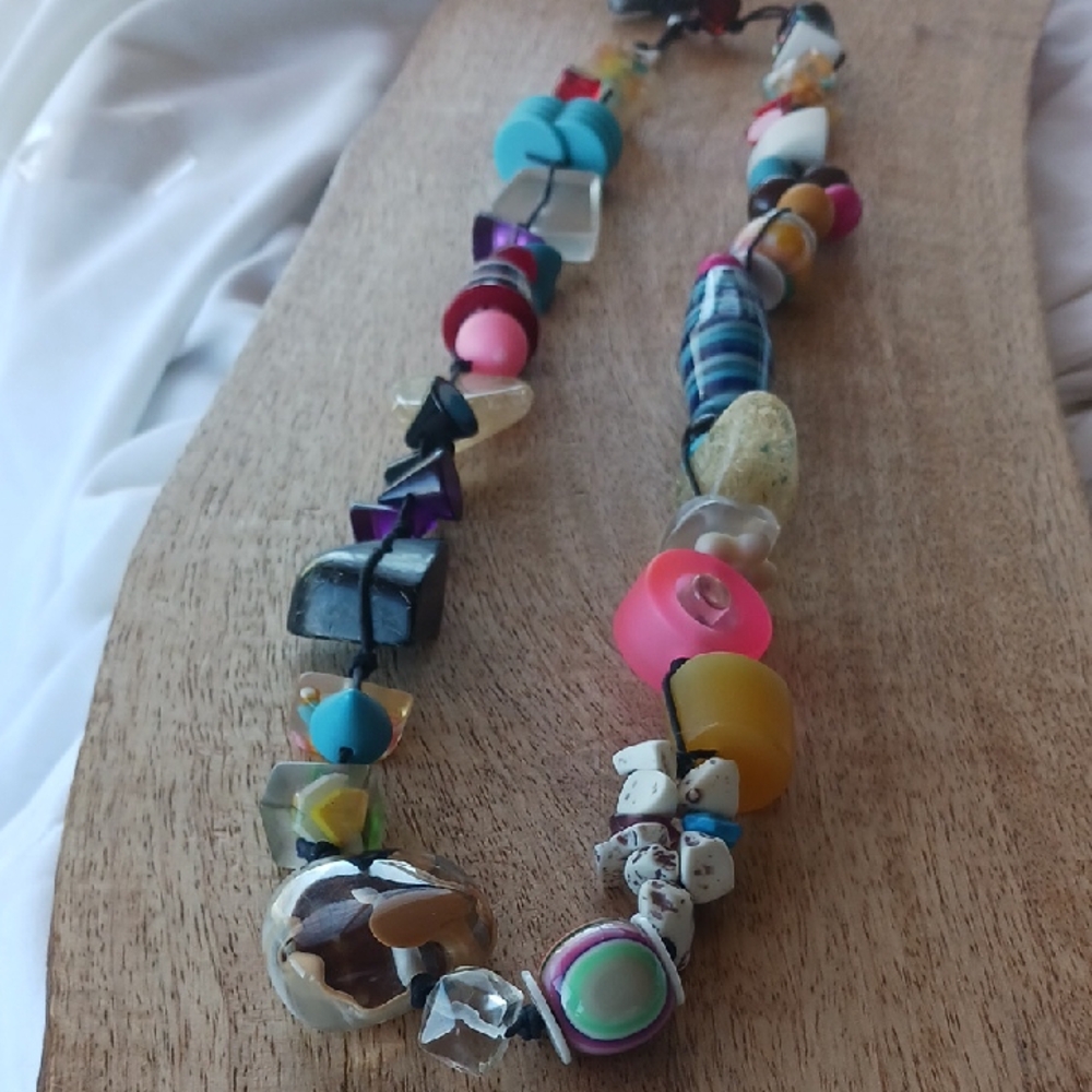Sobral Early Aventuras Multi-Color/Shape/Texture Necklace. NWT Old Stock Y2K